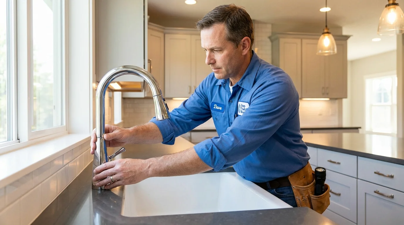 Kitchen faucet installation by Johns Plumbing LLC in Weirton